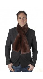 Dark brown sable fur scarf - fur on both sides - Unisex